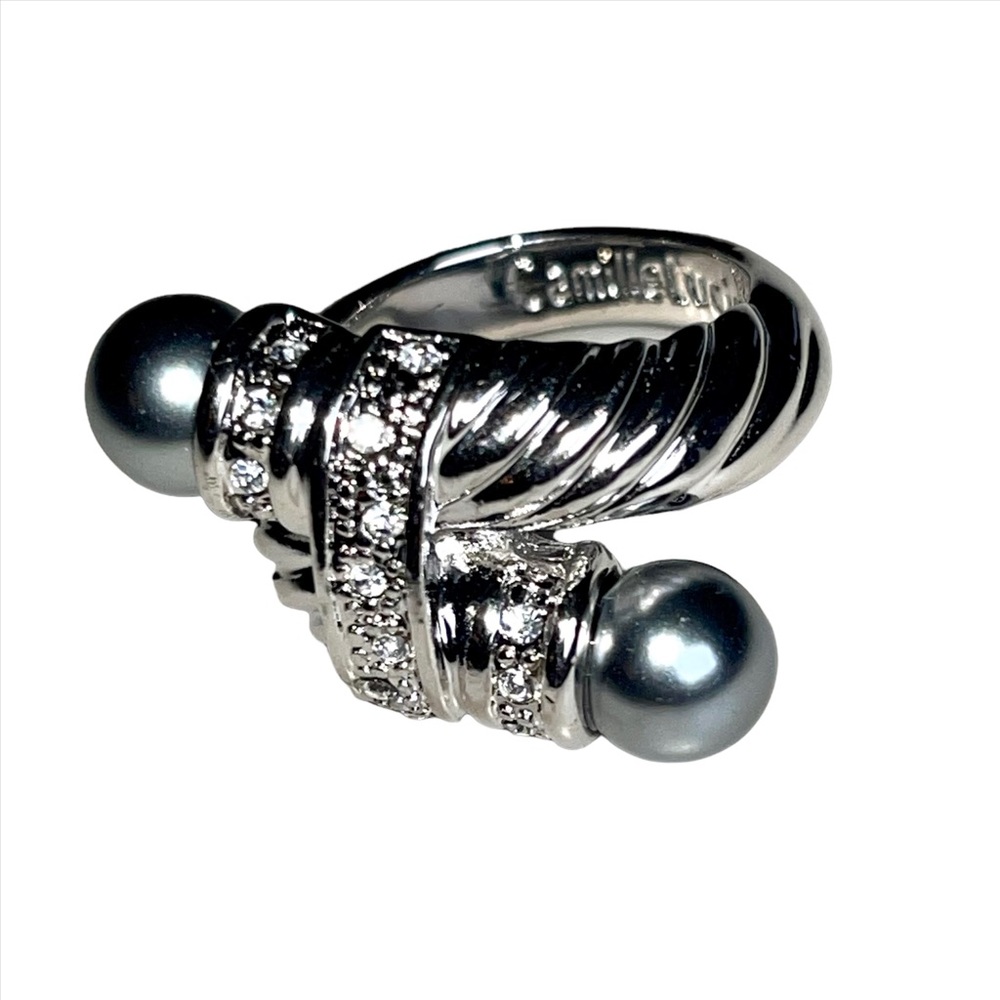 Camille Lucie vintage silver plated statement ring in etc - Picture 6 of 11